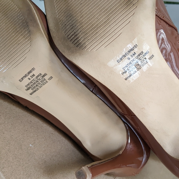 Steve Madden Elwyn Patent Ankle Boots, 9.5, Brown - Picture 10 of 13